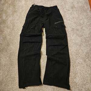 Unbranded Black Drawstring Cargo Pants Size 30X30